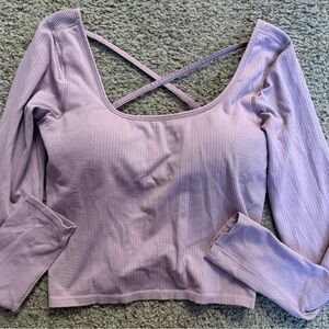 Lululemon Ebb to Street Scoop-Neck Long Sleeve B/C RSBL/RSBL size 12